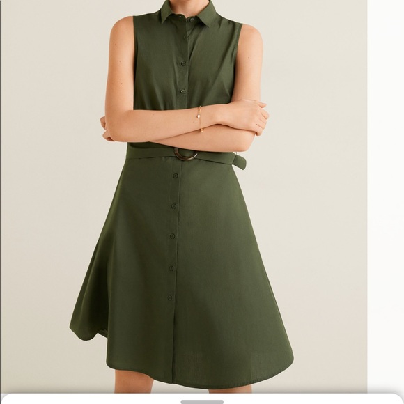 Mango summer belted Midi shirt dress - Picture 9 of 9